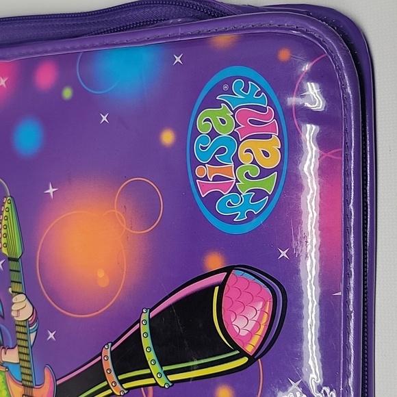 Vintage 90s y2k lisa frank Rockstar girl zip up binder - Picture 2 of 11